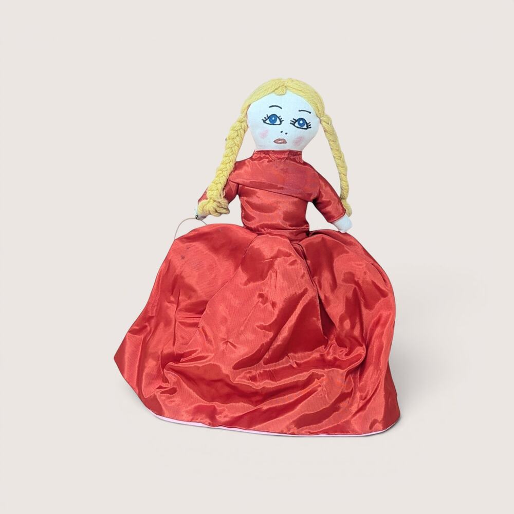Vintage Handmade Topsy Turvy Cloth Doll Little Red Riding Hood